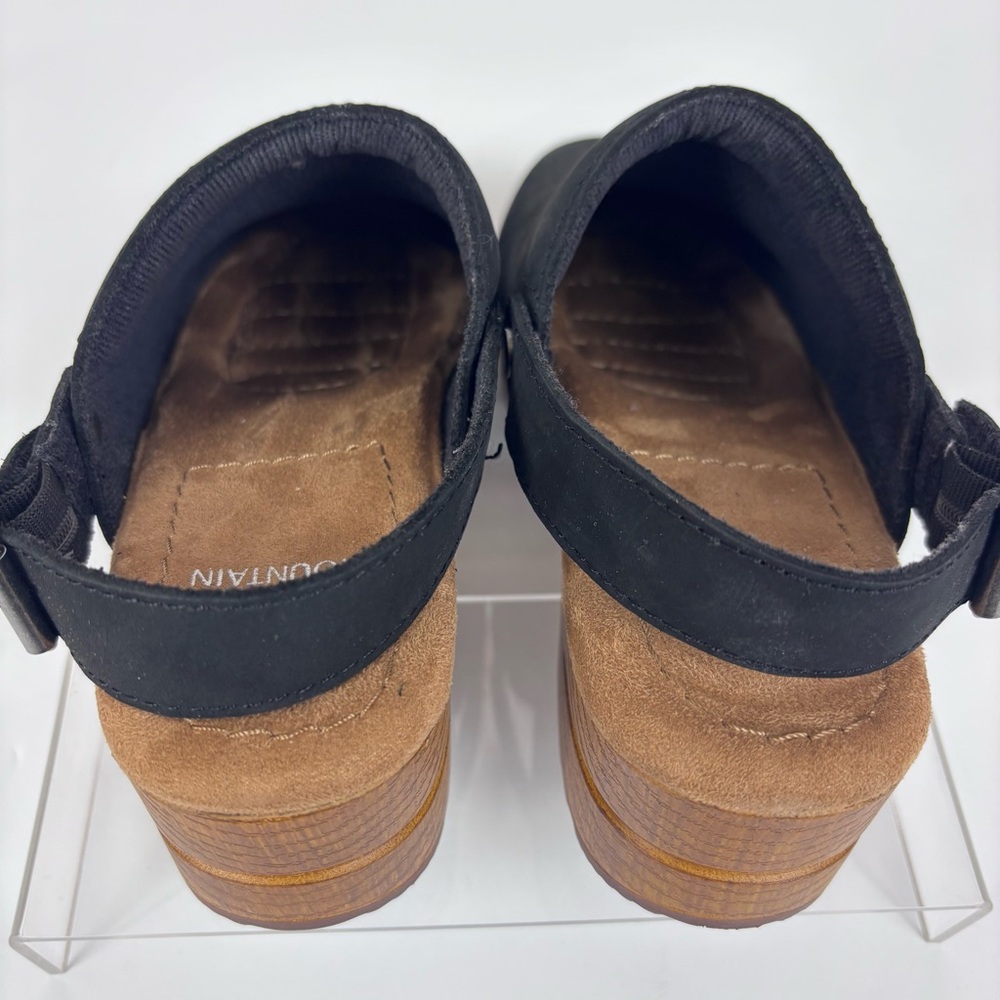 White Mountain Being Leather Platform Slingback Clogs Mules Adjustable Strap 7.5 - Picture 11 of 16